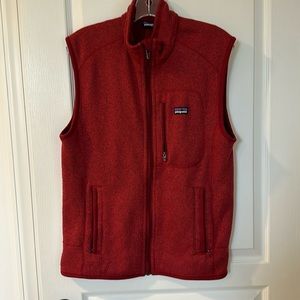 Patagonia Better Sweater Fleece Vest Men's Size M Medium Red Recycled Polyester